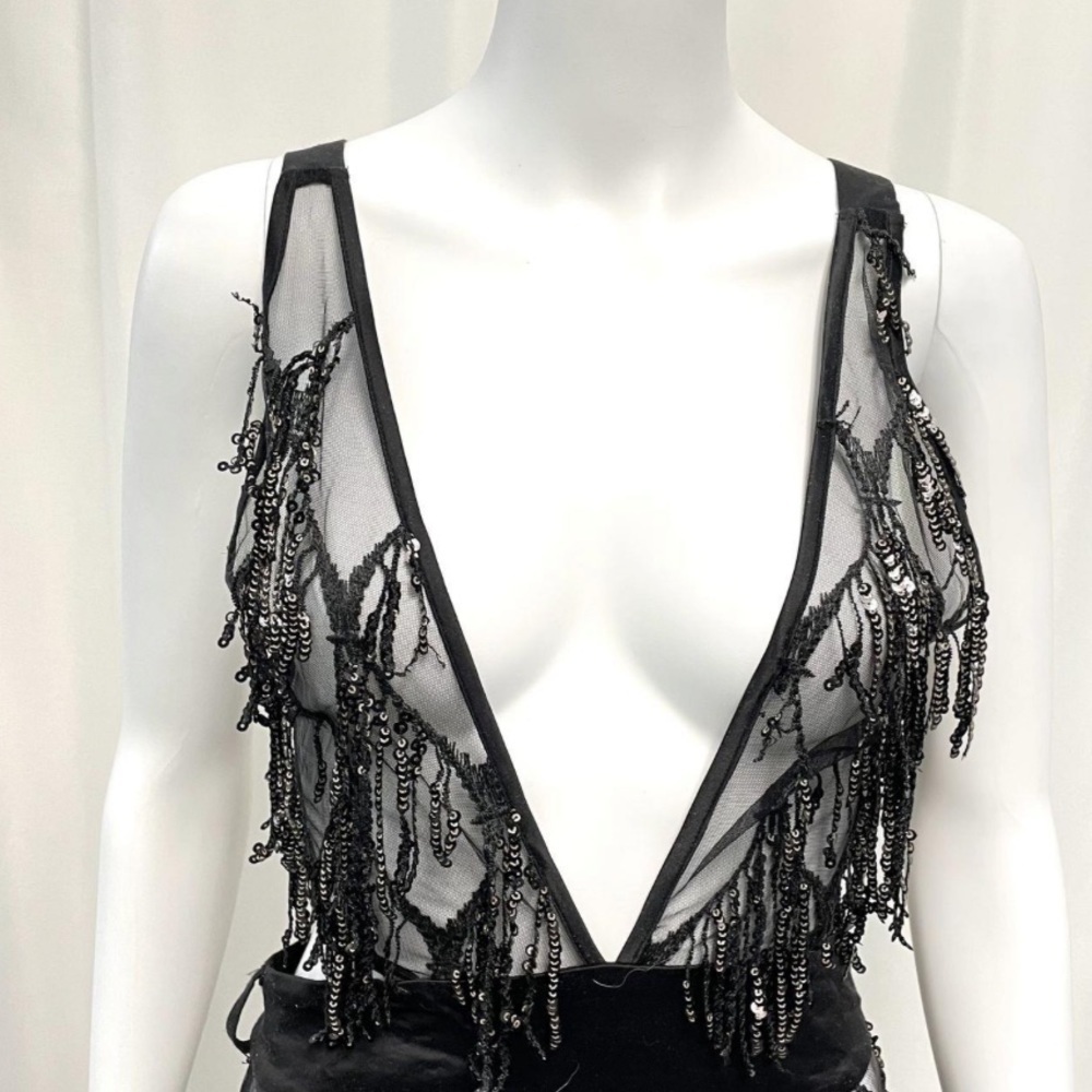 Fashion Nova black Only VIP Status jumpsuit NWT size S - Picture 4 of 6